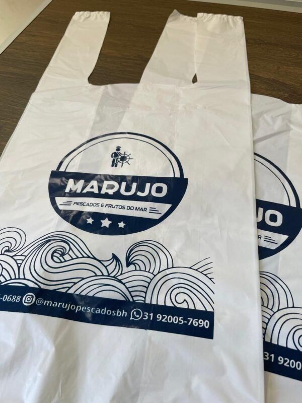 sacolas plasticas personalizadas alça camiseta